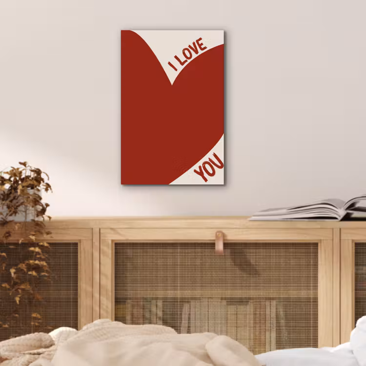 Loveyou - Rood - Hart aluminium wit klein -sfeer3