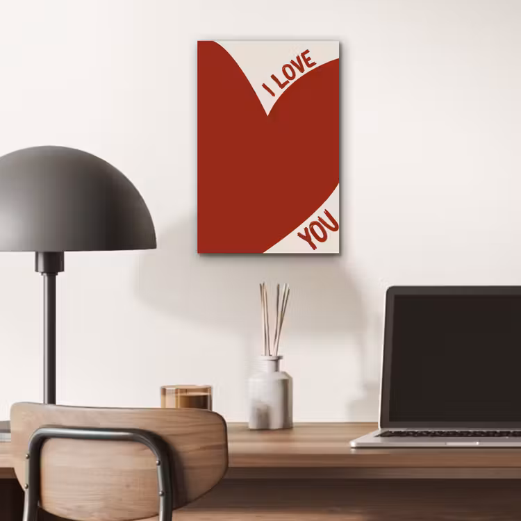 Loveyou - Rood - Hart aluminium wit klein -sfeer5