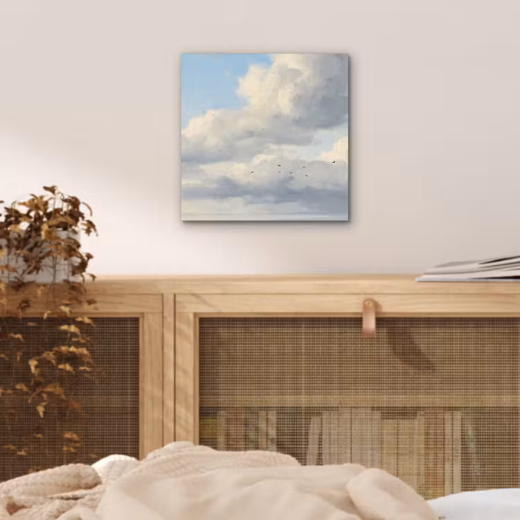 Lucht - Wolken - Natuur - Klassiek - Blauw aluminium wit klein -sfeer3