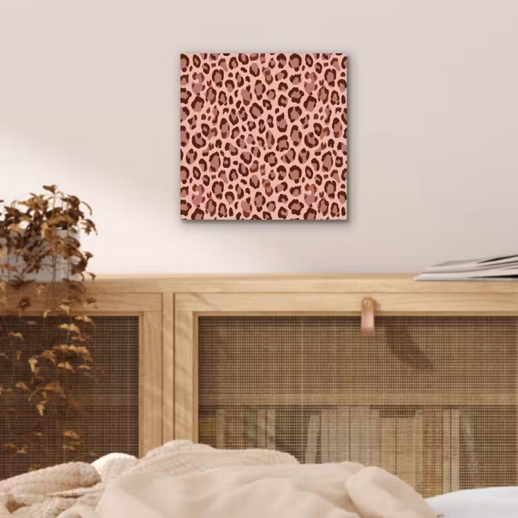 Luipaard - Patroon - Roze aluminium wit klein 46 -sfeer3
