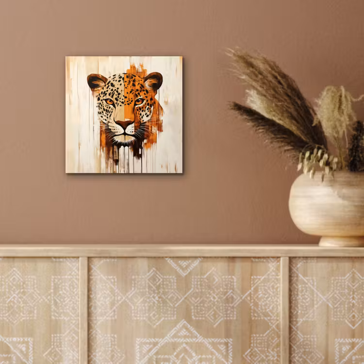 Luipaard - Symmetrisch - Strepen aluminium wit klein -sfeer4