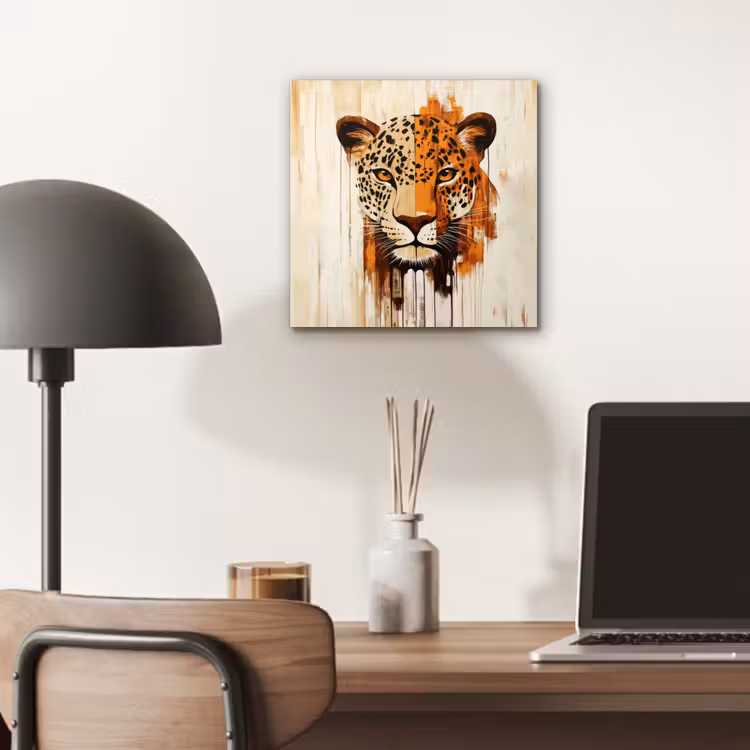 Luipaard - Symmetrisch - Strepen aluminium wit klein -sfeer5