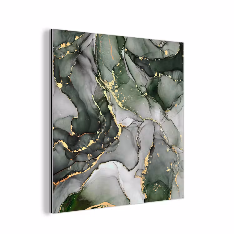 Luxe - Marmer - Groen aluminium wit klein -3d