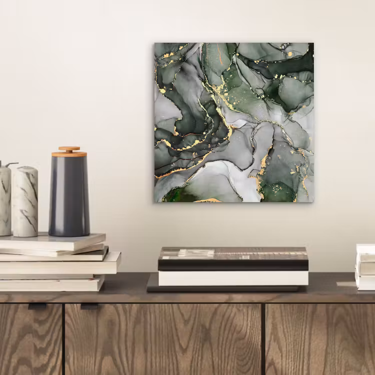 Luxe - Marmer - Groen aluminium wit klein -sfeer1
