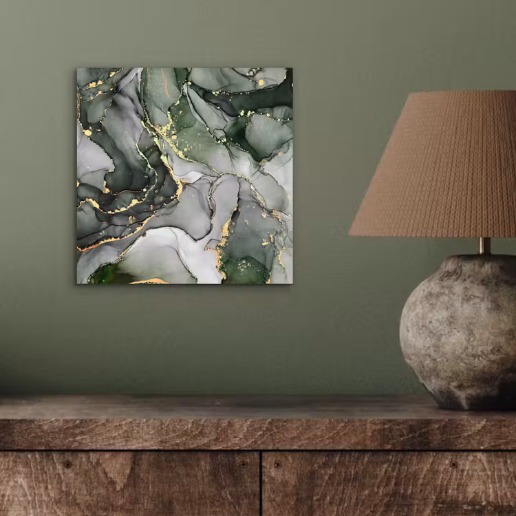 Luxe - Marmer - Groen aluminium wit klein -sfeer2