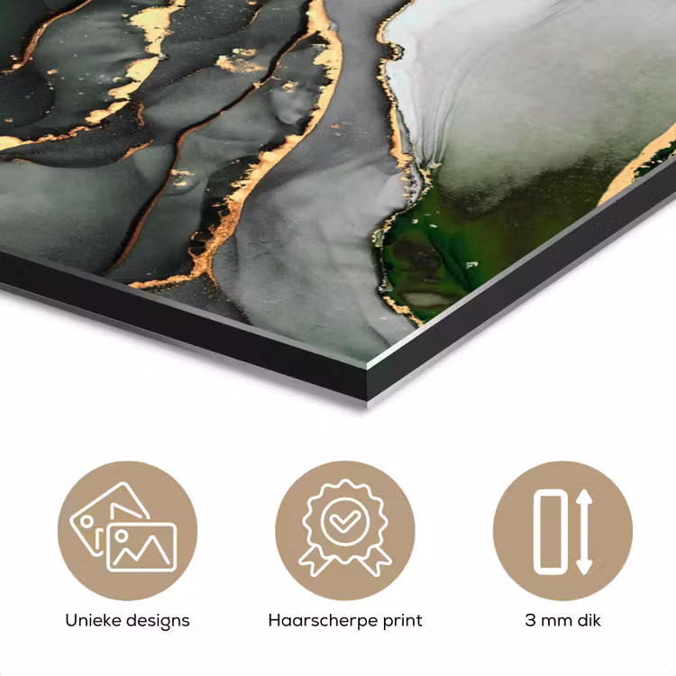 Luxe - Marmer - Groen aluminium wit klein -closeup_NL