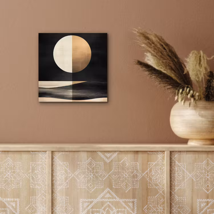 Maan - Cirkel - Goud aluminium wit klein -sfeer4