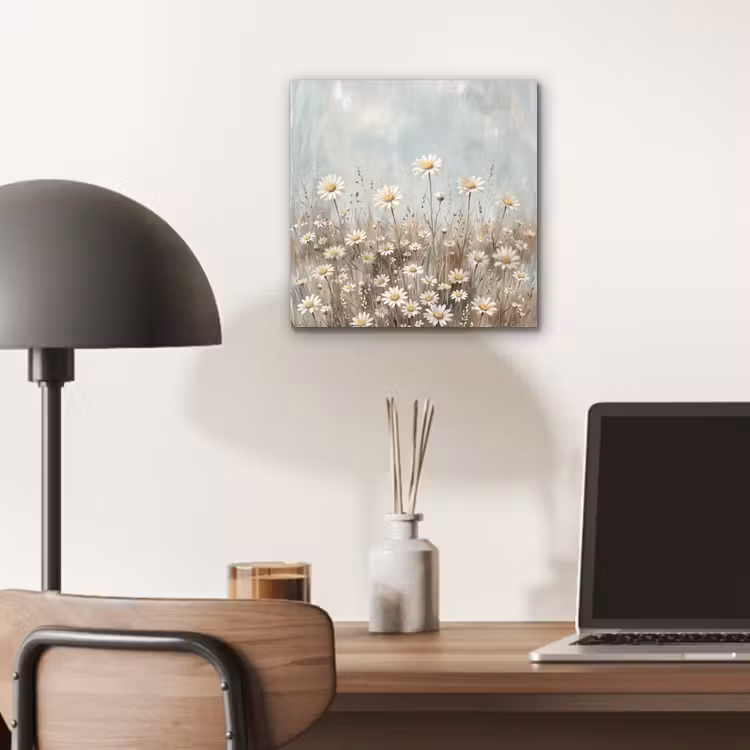 Madelief - Illustratie - Wit aluminium wit klein -sfeer5