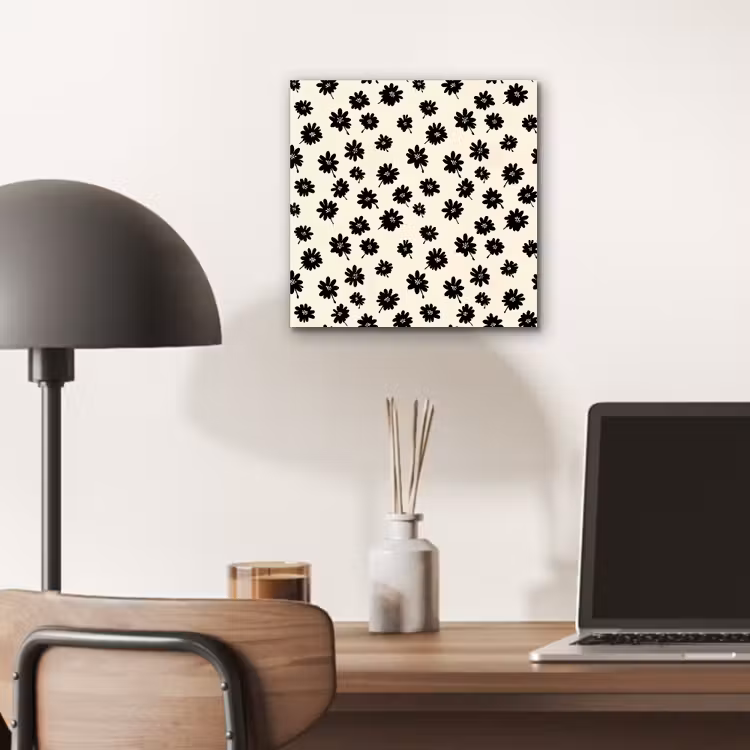 Madeliefjes - Grafisch - Zwart - Beige aluminium wit klein 46 -sfeer5