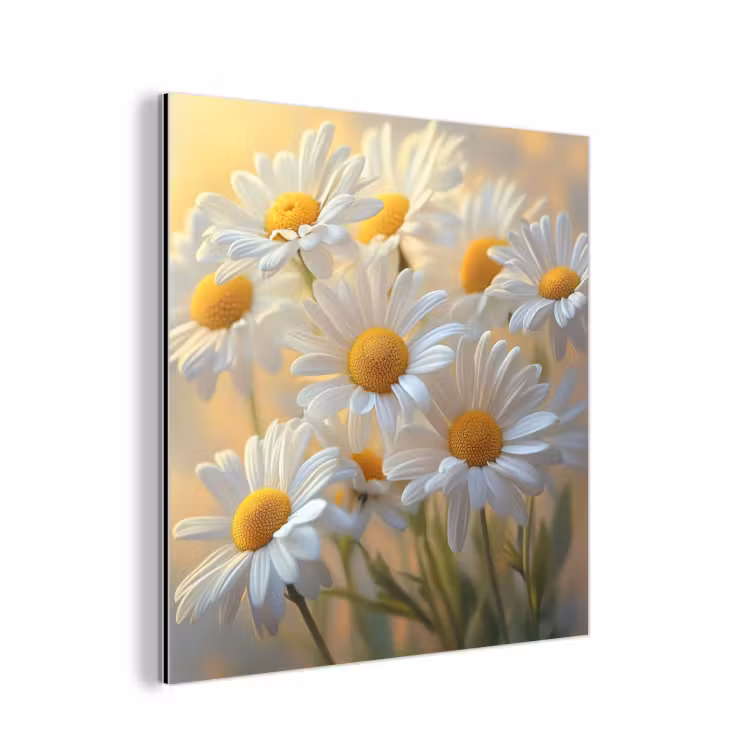 Madeliefjes - Wit - Zonlicht aluminium wit klein -3d