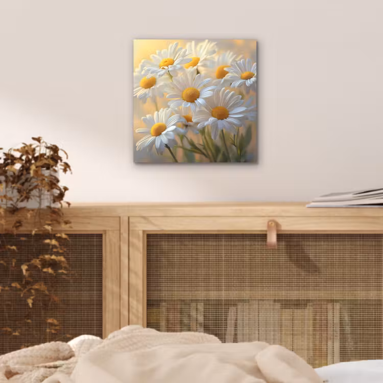 Madeliefjes - Wit - Zonlicht aluminium wit klein -sfeer3