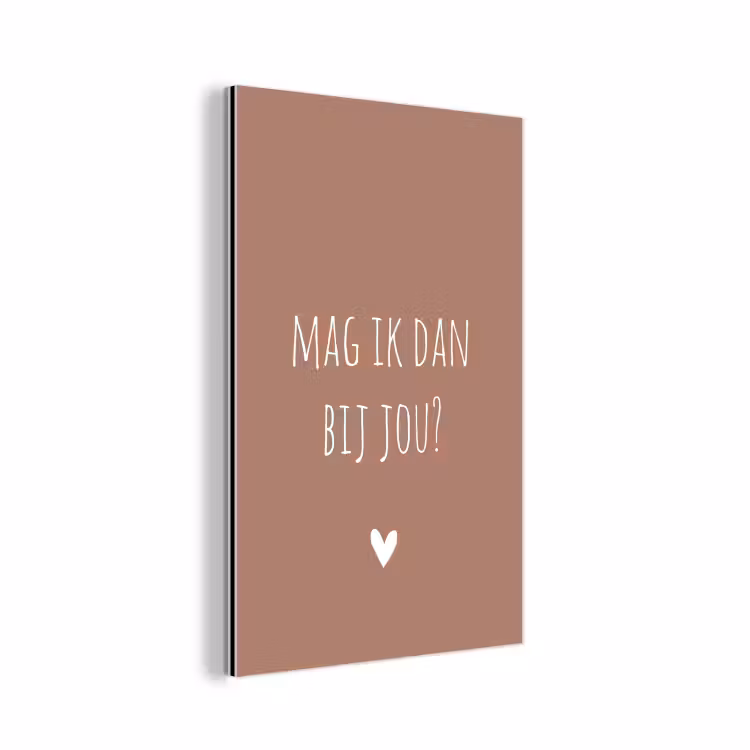 Mag ik dan bij jou - Quotes - Spreuken - Claudia de Breij aluminium wit klein -3d