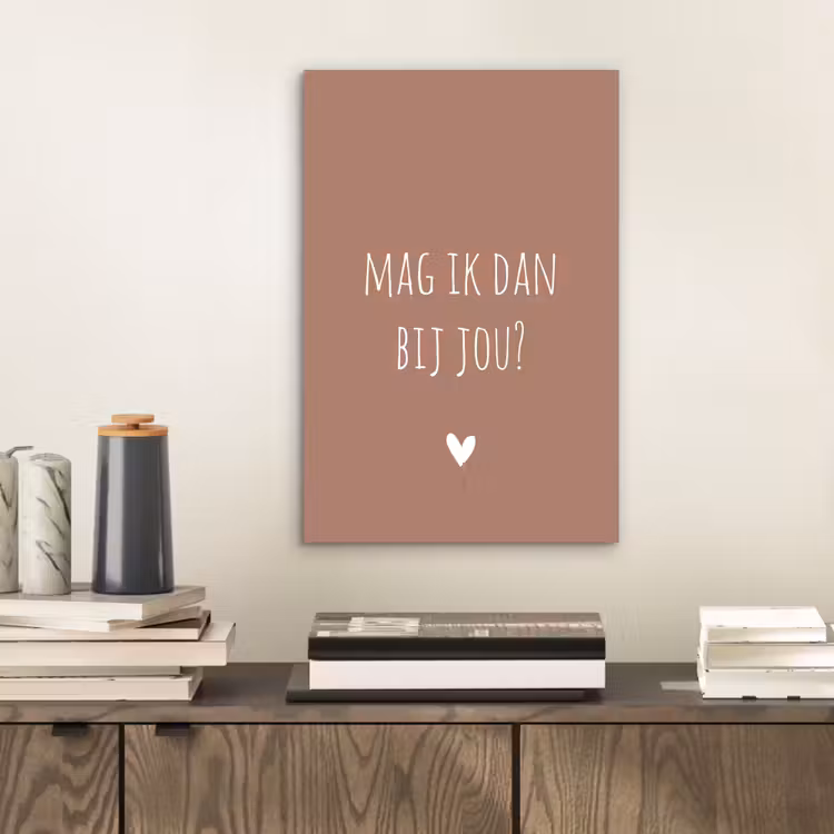 Mag ik dan bij jou - Quotes - Spreuken - Claudia de Breij aluminium wit klein -sfeer1