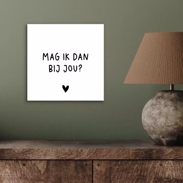 Mag ik dan bij jou - Spreuken - Claudia de Breij - Quotes aluminium wit klein -sfeer2