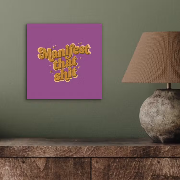 Manifest that shit - Paars - Glitter aluminium wit klein -sfeer2