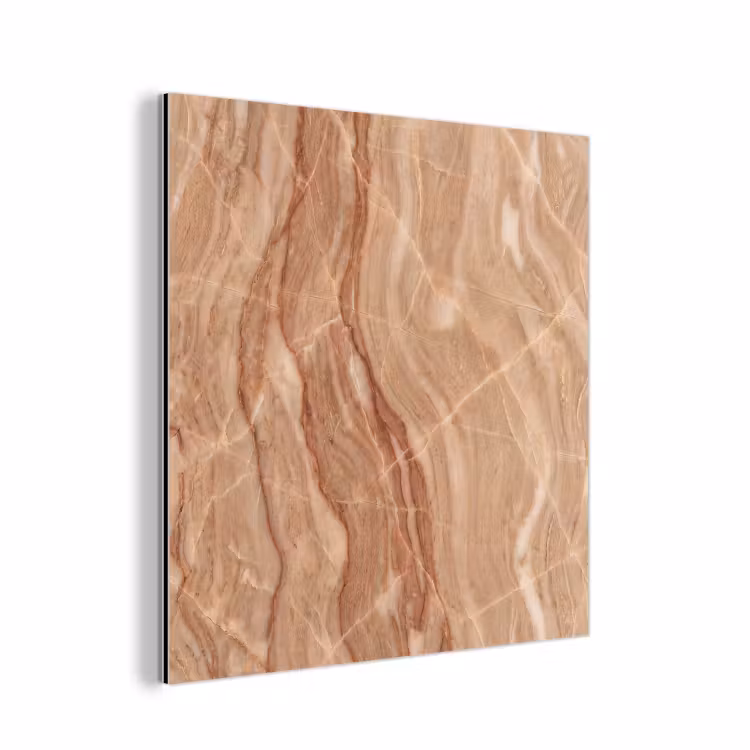 Marmer - Ader - Natuur - Abstract - Beige aluminium wit klein -3d