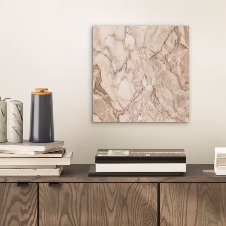 Marmer - Aderen - Textuur - Beige - Modern aluminium wit klein -sfeer1
