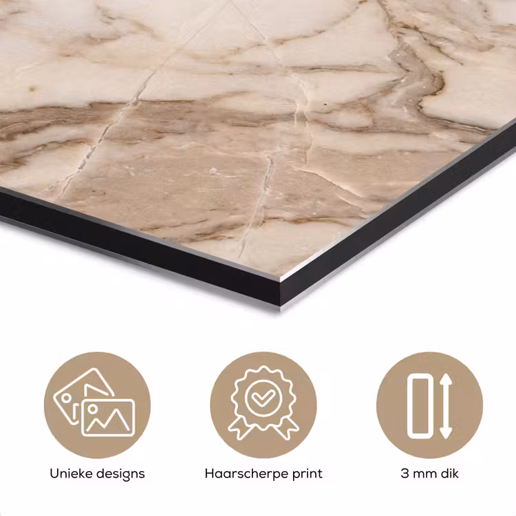 Marmer - Aderen - Textuur - Beige - Modern aluminium wit klein -closeup_NL