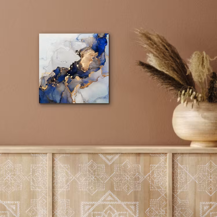 Marmer - Blauw - Goud aluminium wit klein -sfeer4