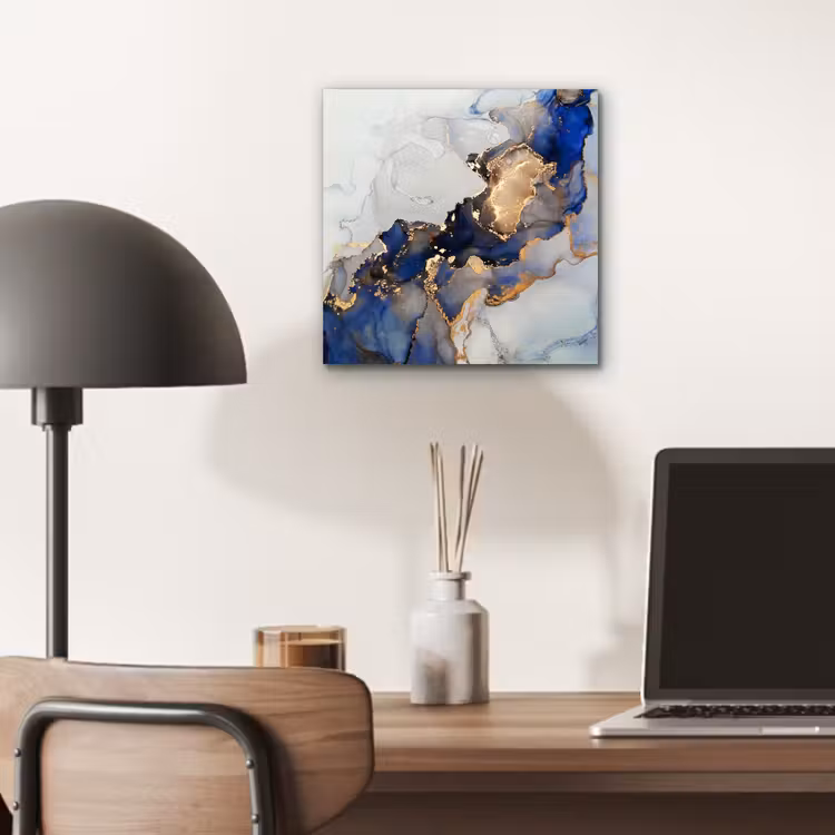 Marmer - Blauw - Goud aluminium wit klein -sfeer5