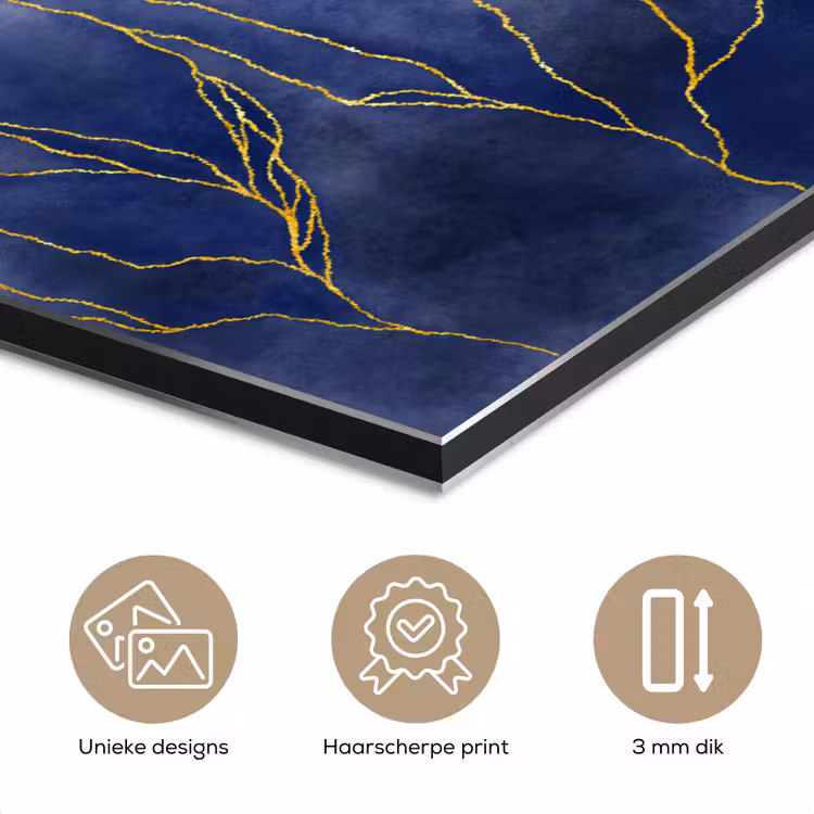 Marmer - Blauw - Marmerlook - Goud - Textuur aluminium wit klein -closeup_NL