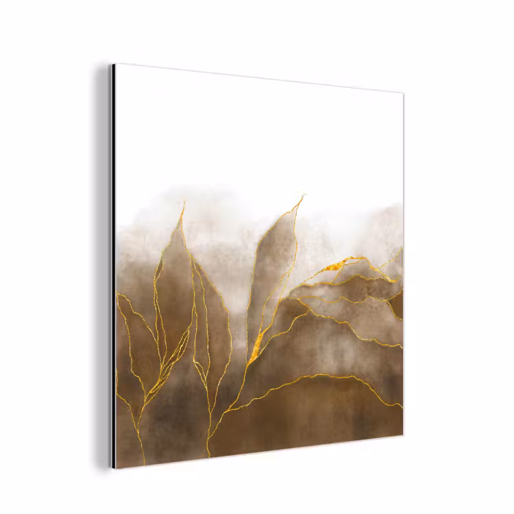 Marmer - Goud - Bruin - Textuur - Marmerlook aluminium wit klein -3d