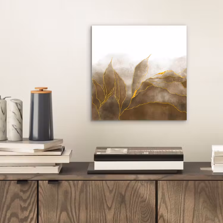 Marmer - Goud - Bruin - Textuur - Marmerlook aluminium wit klein -sfeer1