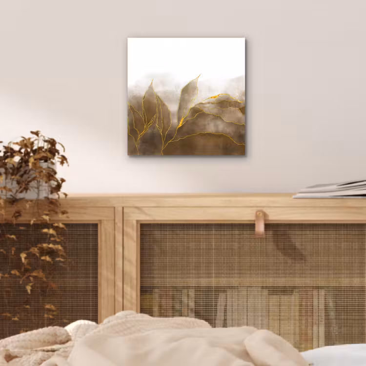 Marmer - Goud - Bruin - Textuur - Marmerlook aluminium wit klein -sfeer3