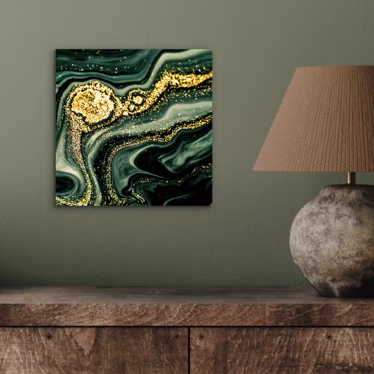 Marmer - Goud - Glitter - Groen - Marmerlook - Luxe aluminium wit klein -sfeer2