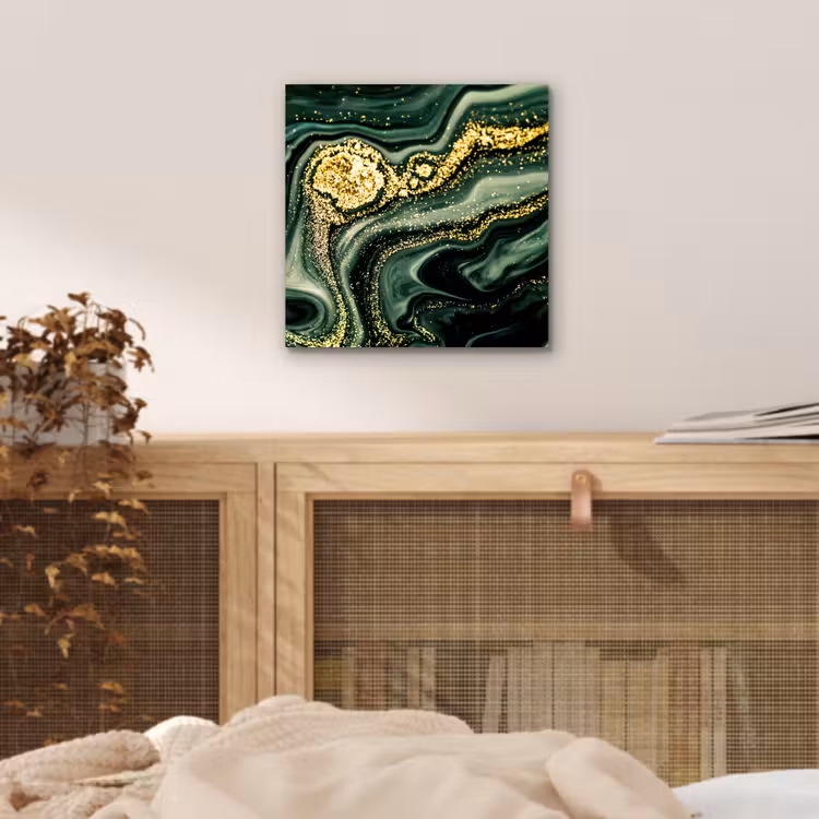 Marmer - Goud - Glitter - Groen - Marmerlook - Luxe aluminium wit klein -sfeer3