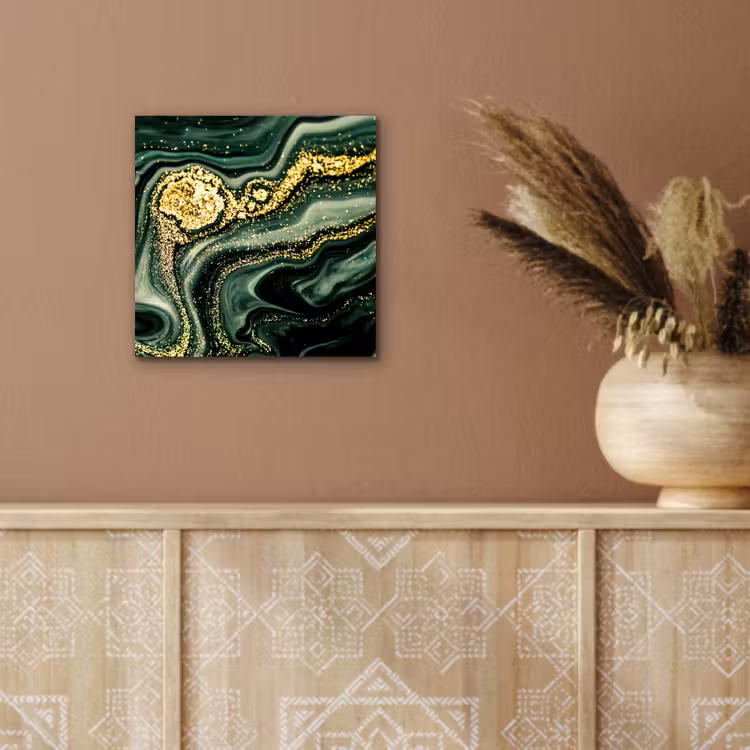 Marmer - Goud - Glitter - Groen - Marmerlook - Luxe aluminium wit klein -sfeer4