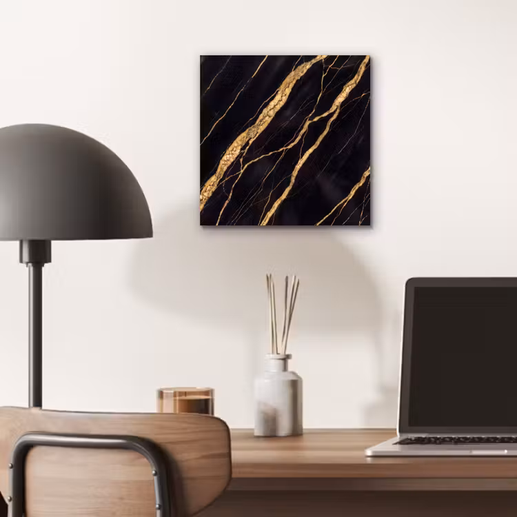 Marmer - Goud - Textuur - Abstract - Zwart aluminium wit klein -sfeer5