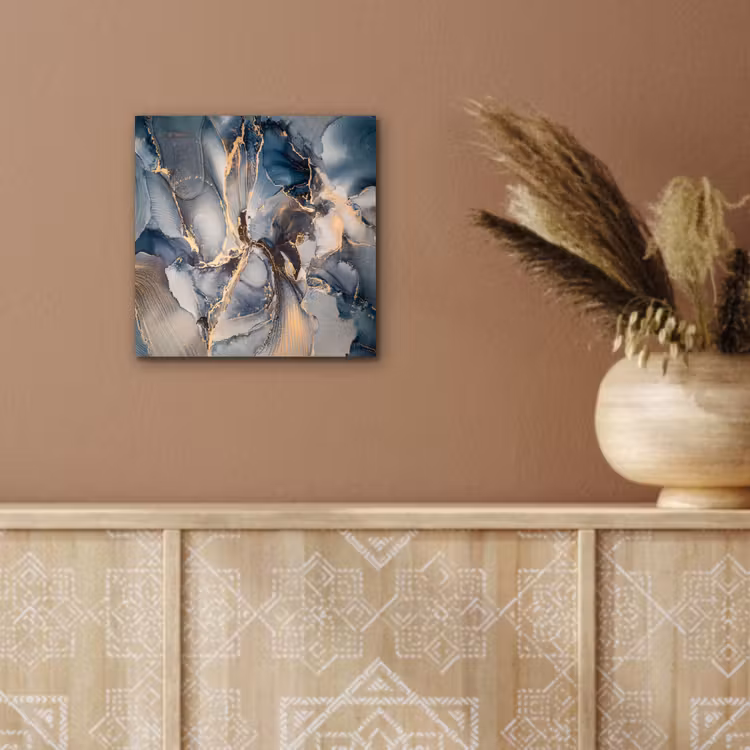 Marmer - Grijs - Blauw - Luxe - Goud aluminium wit klein -sfeer4
