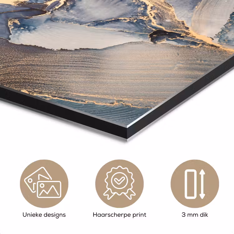 Marmer - Grijs - Blauw - Luxe - Goud aluminium wit klein -closeup_NL