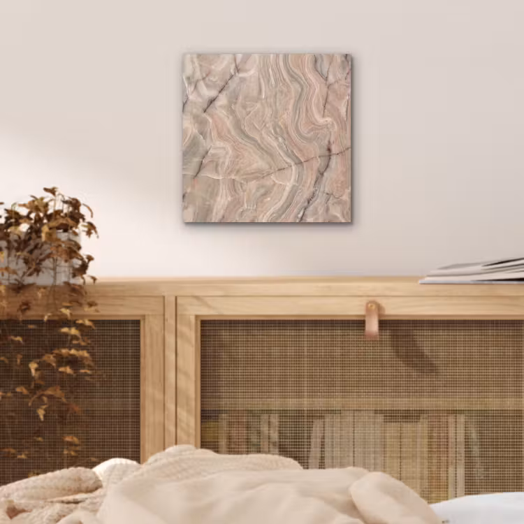 Marmer - Patroon - Abstract - Beige - Groen aluminium wit klein -sfeer3