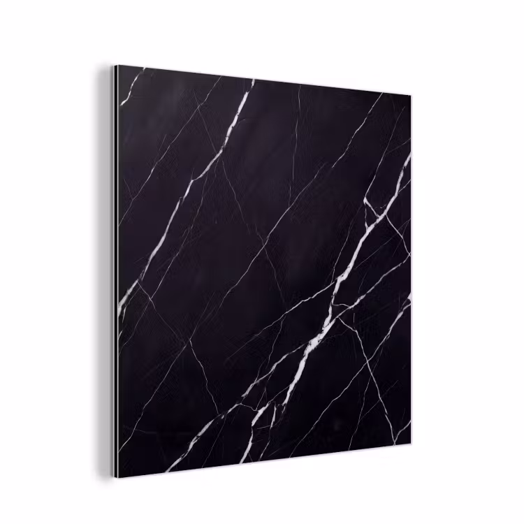 Marmer - Patroon - Abstract - Modern - Zwart aluminium wit klein -3d