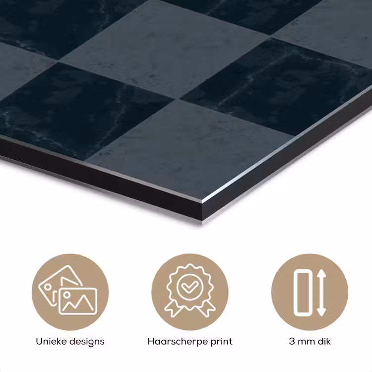 Marmer - Patroon - Antraciet aluminium wit klein 46 -closeup_NL