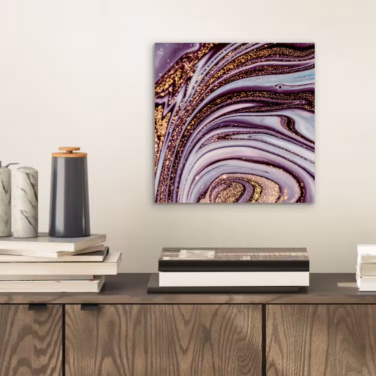 Marmer - Roze - Goud - Glitter - Marmerlook - Luxe aluminium wit klein -sfeer1