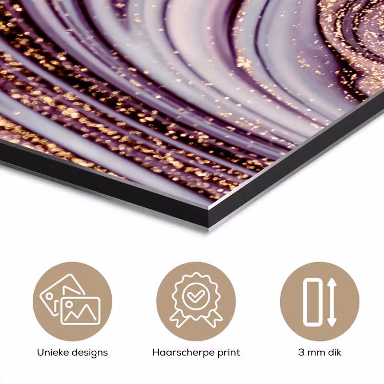 Marmer - Roze - Goud - Glitter - Marmerlook - Luxe aluminium wit klein -closeup_NL