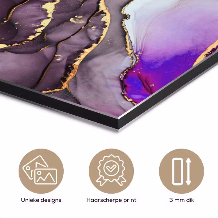 Marmer - Roze - Paars - Gold aluminium wit klein -closeup_NL