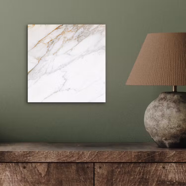 Marmer - Steen - Wit - Goud - Marmerlook - Steen - Luxe aluminium wit klein -sfeer2