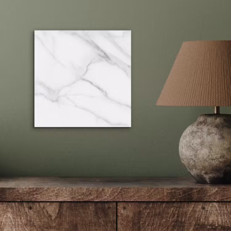 Marmer - Structuur - Wit - Grijs - Steen - Marmerlook aluminium wit klein -sfeer2