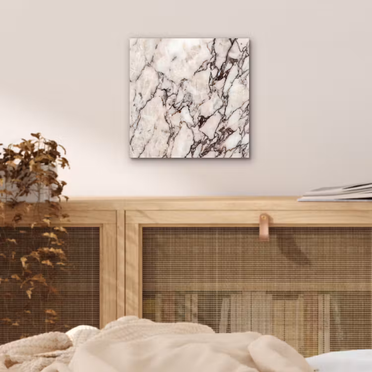 Marmer - Textuur - Abstract - Wit - Bruin aluminium wit klein -sfeer3