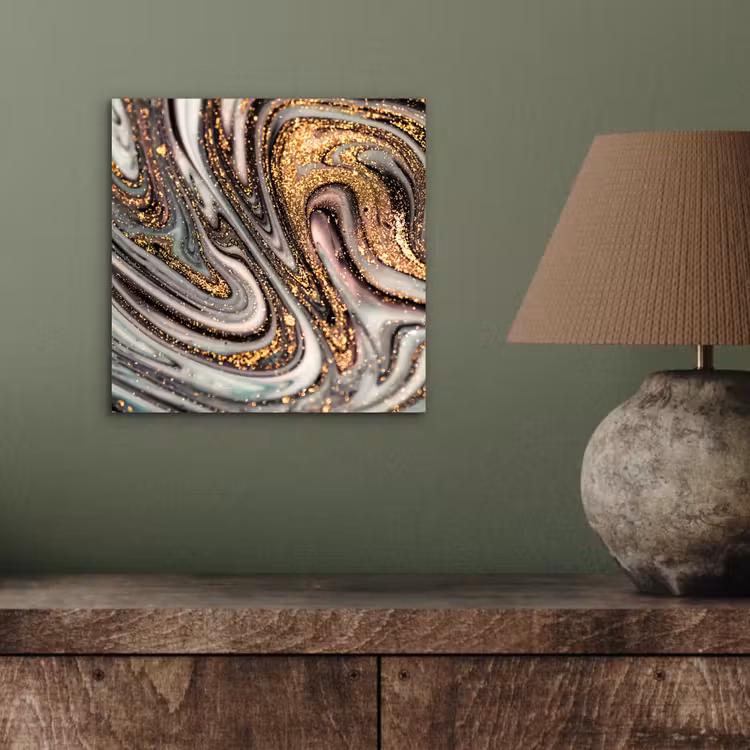 Marmerlook - Goud - Glitter - Luxe - Marmer - Wit aluminium wit klein -sfeer2