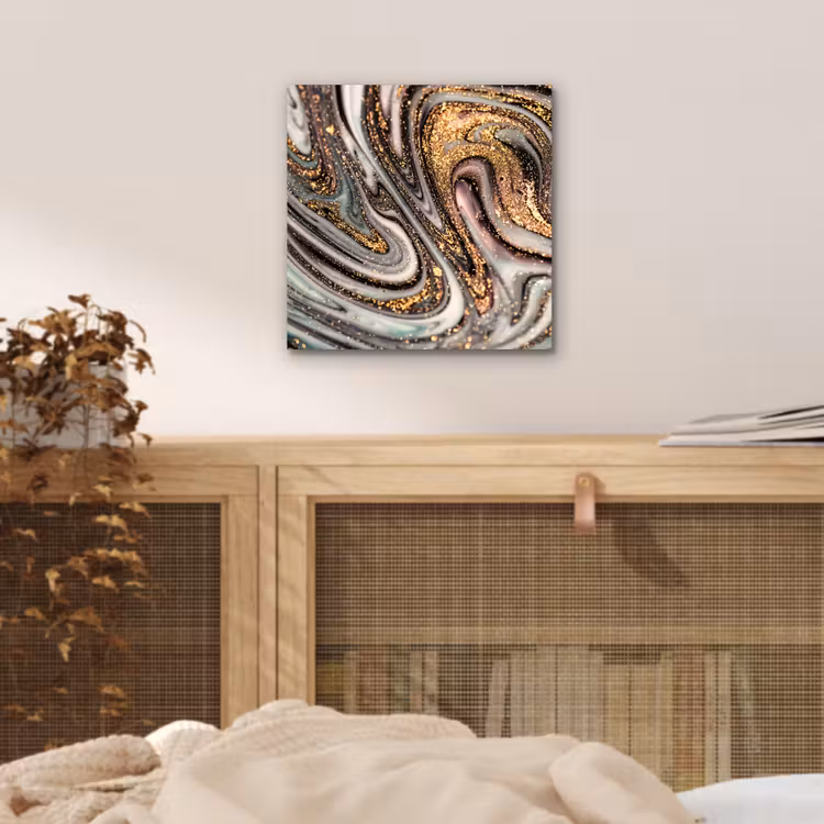 Marmerlook - Goud - Glitter - Luxe - Marmer - Wit aluminium wit klein -sfeer3