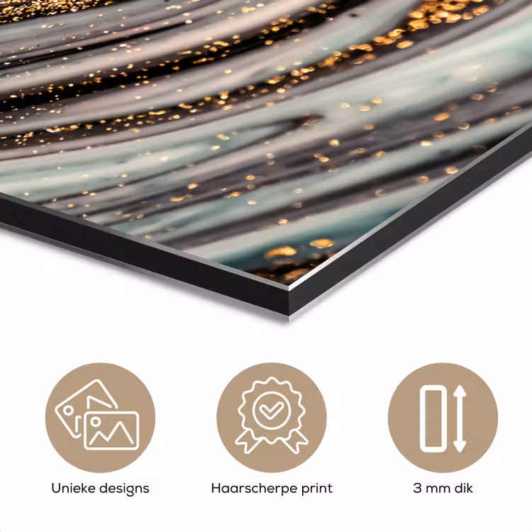 Marmerlook - Goud - Glitter - Luxe - Marmer - Wit aluminium wit klein -closeup_NL