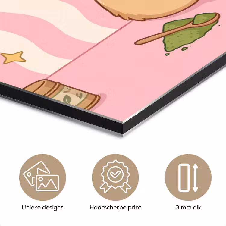 Matcha - Hond - Roze - Groen aluminium wit klein -closeup_NL