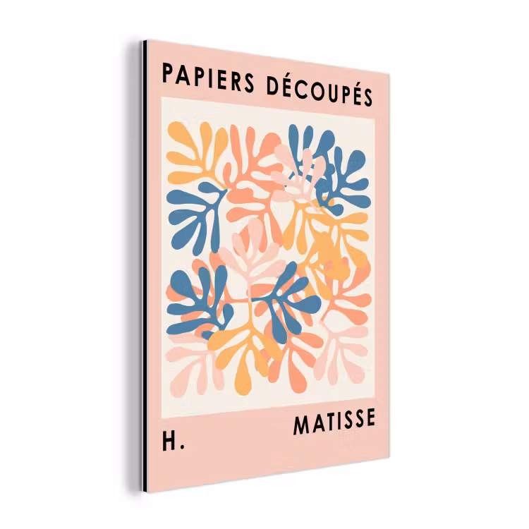 Matisse - Planten - Pastel - Natuur aluminium wit klein -3d