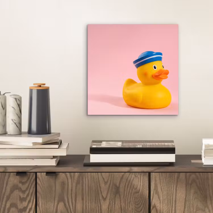 Matroos - Eend - Roze aluminium wit klein -sfeer1
