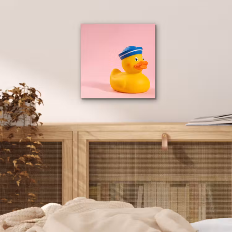 Matroos - Eend - Roze aluminium wit klein -sfeer3